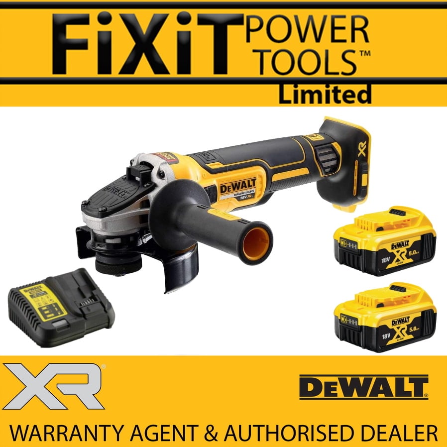 Power Grinders Dewalt DCG405N 18V Brushless Angle Grinder 125mm 2 x 5Ah