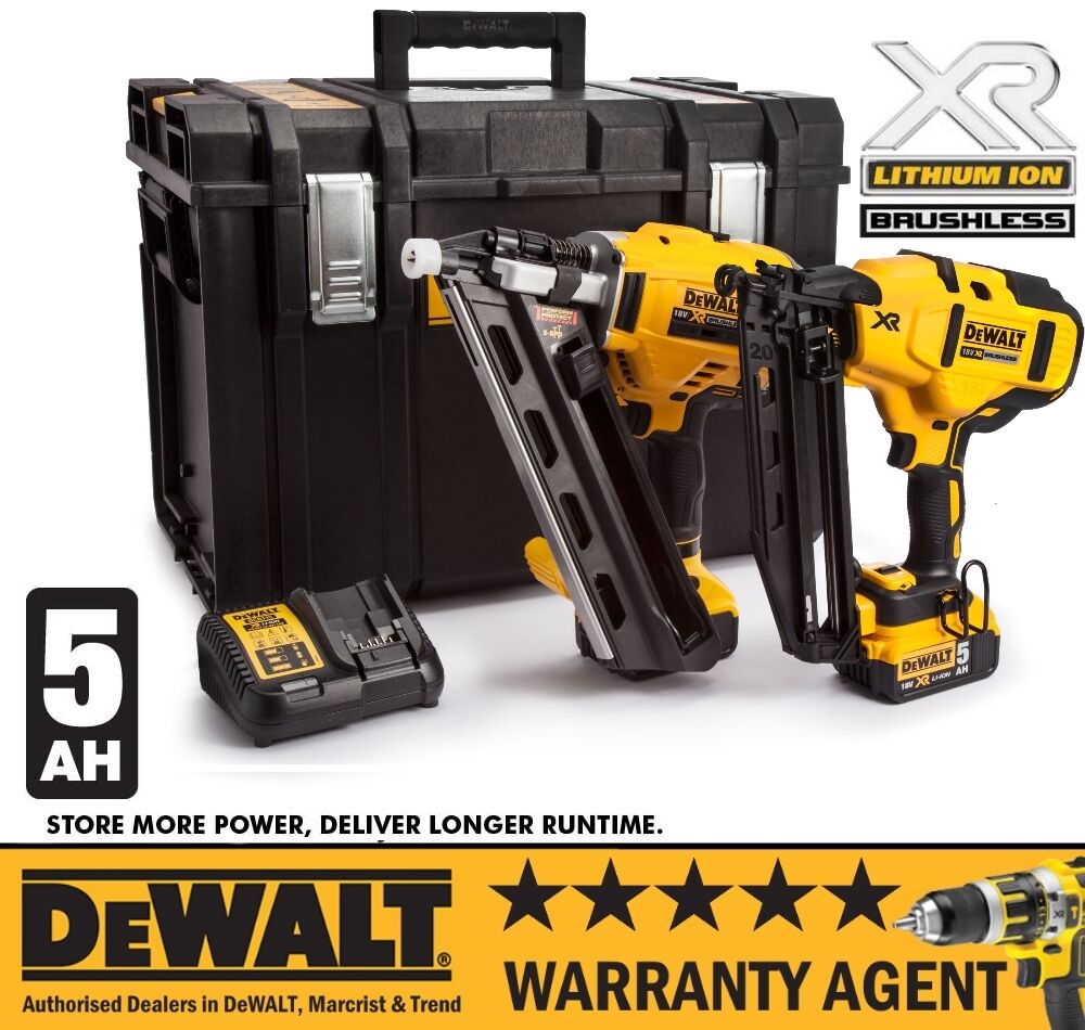 DeWALT DCK264P2 18v XR Cordless Nail Gun 1st & 2nd Fix Nailer Twin Pack